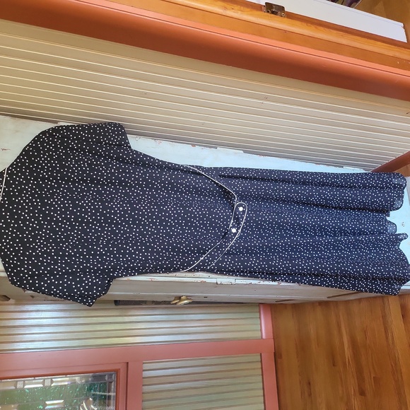 VINTAGE DAVID WARREN POLKA DOT DRESS - Picture 5 of 12